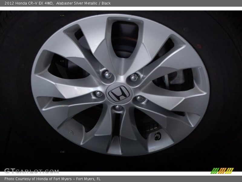 Alabaster Silver Metallic / Black 2012 Honda CR-V EX 4WD