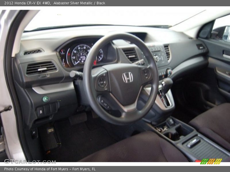 Alabaster Silver Metallic / Black 2012 Honda CR-V EX 4WD