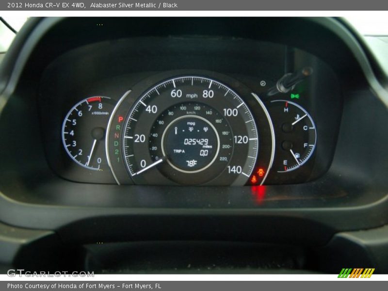 Alabaster Silver Metallic / Black 2012 Honda CR-V EX 4WD