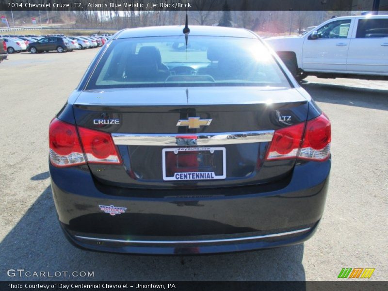 Atlantis Blue Metallic / Jet Black/Brick 2014 Chevrolet Cruze LTZ