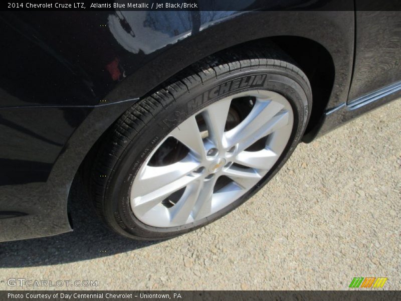 Atlantis Blue Metallic / Jet Black/Brick 2014 Chevrolet Cruze LTZ
