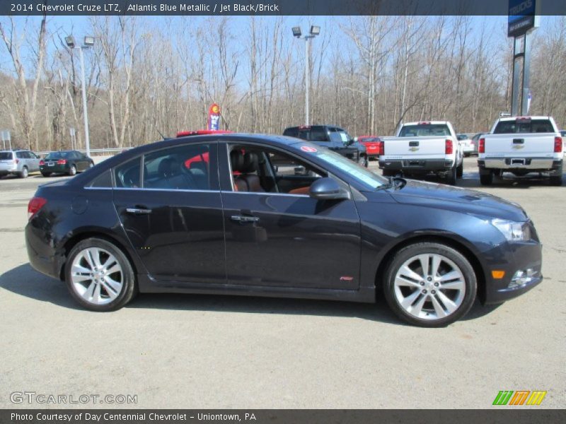 Atlantis Blue Metallic / Jet Black/Brick 2014 Chevrolet Cruze LTZ