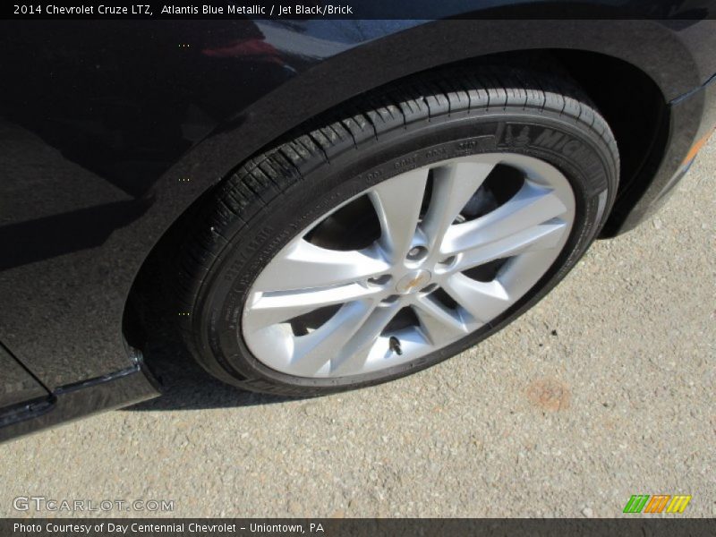 Atlantis Blue Metallic / Jet Black/Brick 2014 Chevrolet Cruze LTZ