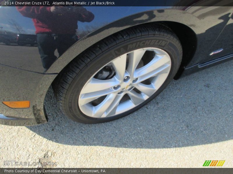 Atlantis Blue Metallic / Jet Black/Brick 2014 Chevrolet Cruze LTZ
