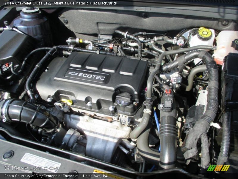 Atlantis Blue Metallic / Jet Black/Brick 2014 Chevrolet Cruze LTZ