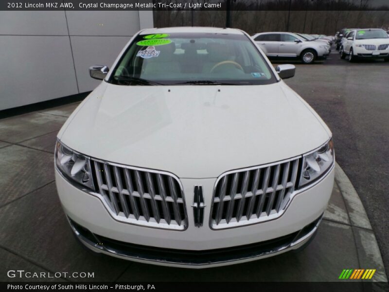 Crystal Champagne Metallic Tri-Coat / Light Camel 2012 Lincoln MKZ AWD