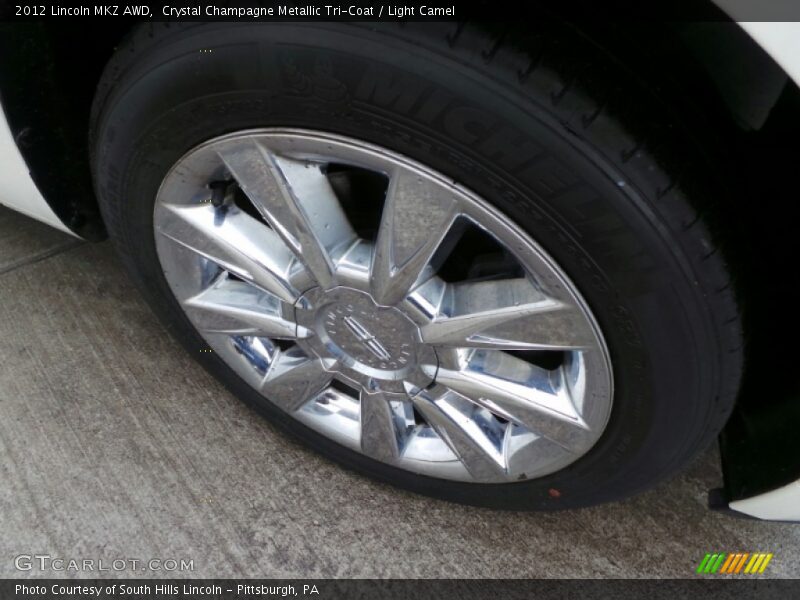Crystal Champagne Metallic Tri-Coat / Light Camel 2012 Lincoln MKZ AWD