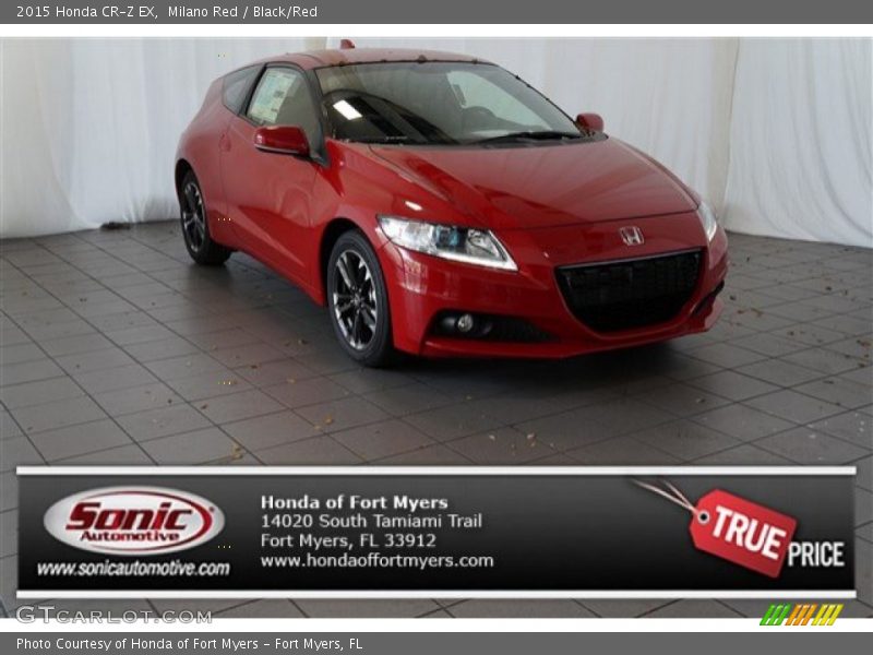 Milano Red / Black/Red 2015 Honda CR-Z EX