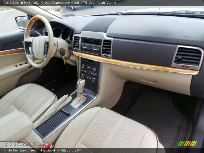 Crystal Champagne Metallic Tri-Coat / Light Camel 2012 Lincoln MKZ AWD