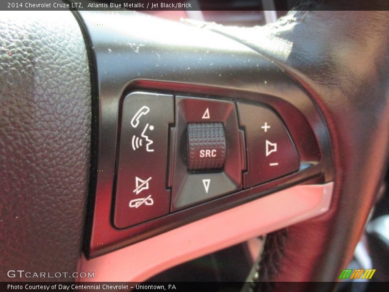 Atlantis Blue Metallic / Jet Black/Brick 2014 Chevrolet Cruze LTZ