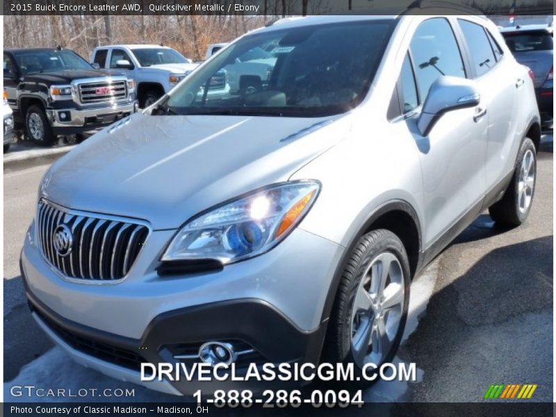 Quicksilver Metallic / Ebony 2015 Buick Encore Leather AWD