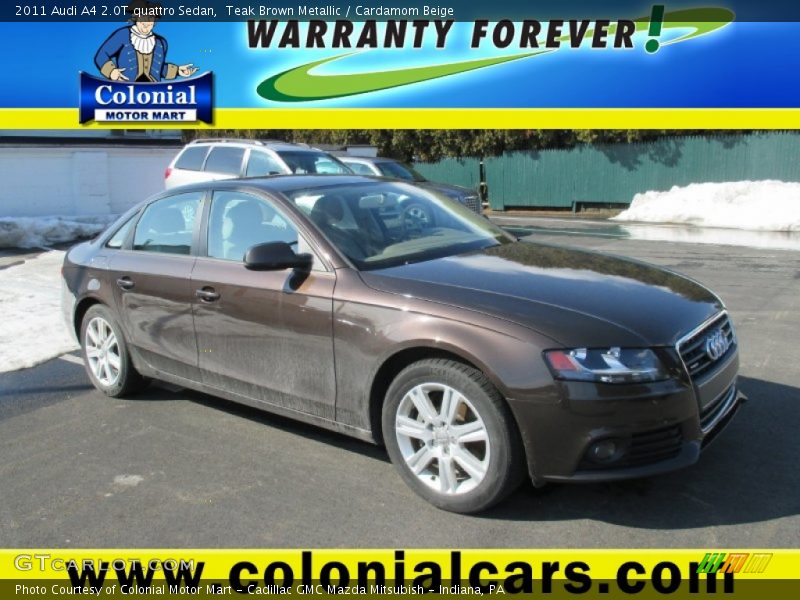 Teak Brown Metallic / Cardamom Beige 2011 Audi A4 2.0T quattro Sedan