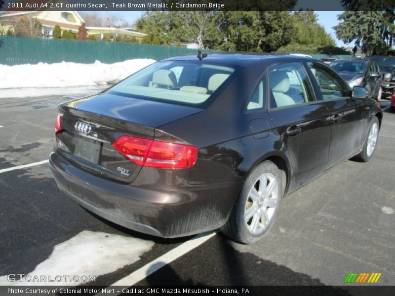 Teak Brown Metallic / Cardamom Beige 2011 Audi A4 2.0T quattro Sedan