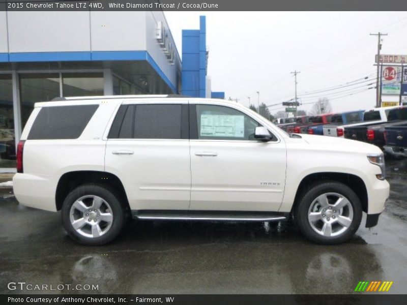 White Diamond Tricoat / Cocoa/Dune 2015 Chevrolet Tahoe LTZ 4WD