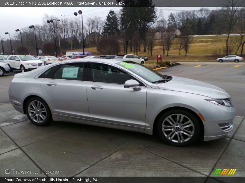 Ingot Silver / Charcoal Black 2013 Lincoln MKZ 2.0L EcoBoost AWD