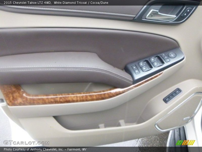 White Diamond Tricoat / Cocoa/Dune 2015 Chevrolet Tahoe LTZ 4WD