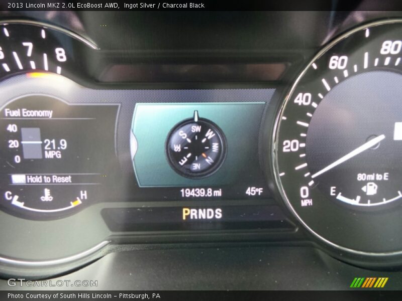 Ingot Silver / Charcoal Black 2013 Lincoln MKZ 2.0L EcoBoost AWD