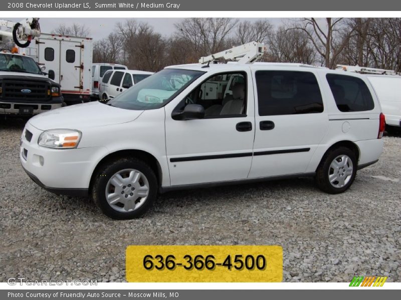 Summit White / Medium Gray 2008 Chevrolet Uplander LS
