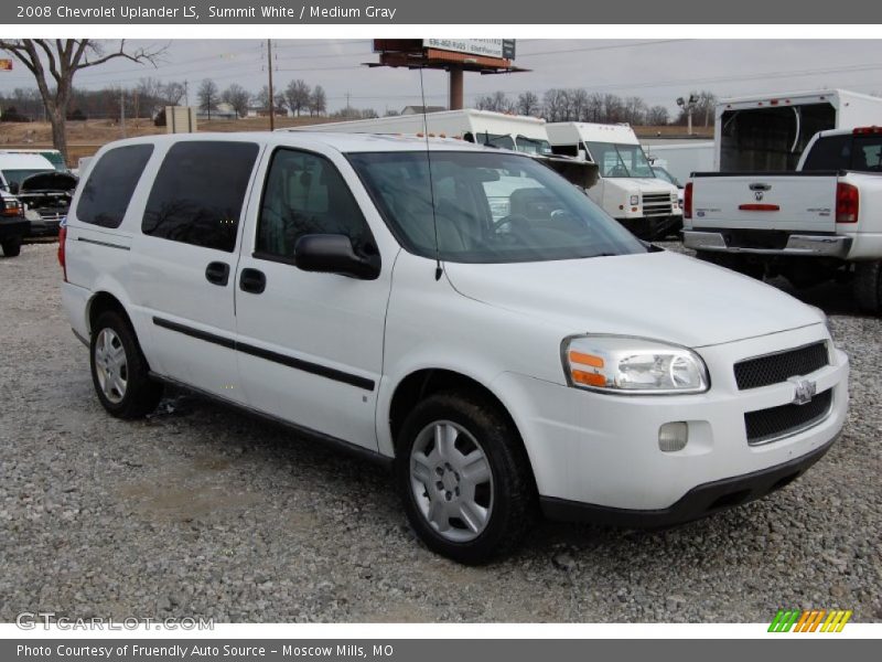 Summit White / Medium Gray 2008 Chevrolet Uplander LS