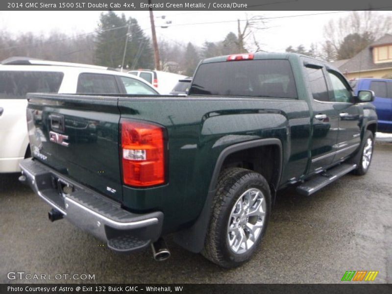 Emerald Green Metallic / Cocoa/Dune 2014 GMC Sierra 1500 SLT Double Cab 4x4