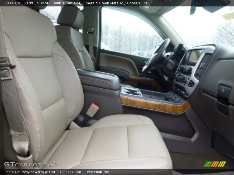 Emerald Green Metallic / Cocoa/Dune 2014 GMC Sierra 1500 SLT Double Cab 4x4