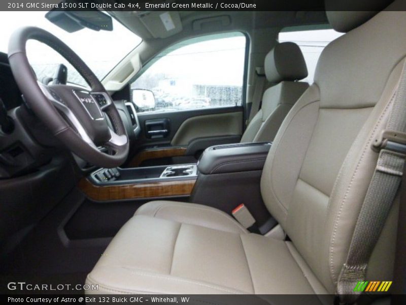 Emerald Green Metallic / Cocoa/Dune 2014 GMC Sierra 1500 SLT Double Cab 4x4