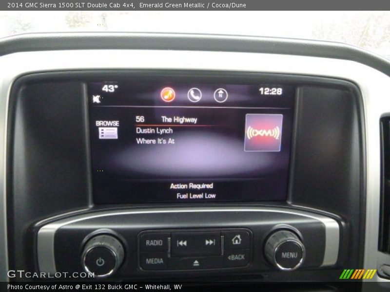 Emerald Green Metallic / Cocoa/Dune 2014 GMC Sierra 1500 SLT Double Cab 4x4