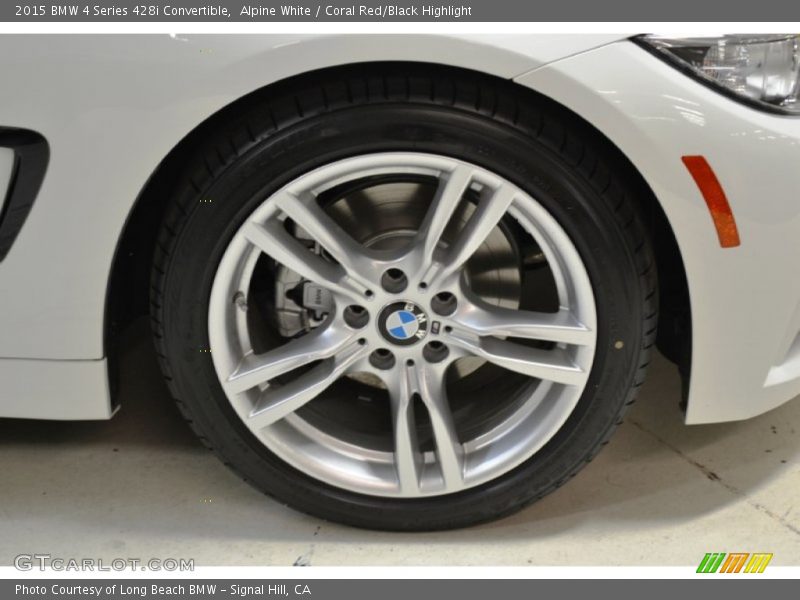 Alpine White / Coral Red/Black Highlight 2015 BMW 4 Series 428i Convertible