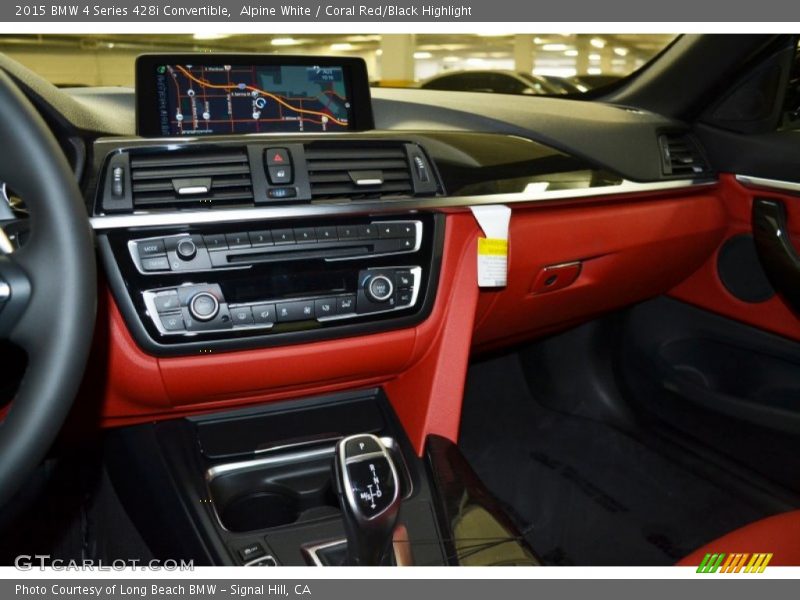 Alpine White / Coral Red/Black Highlight 2015 BMW 4 Series 428i Convertible