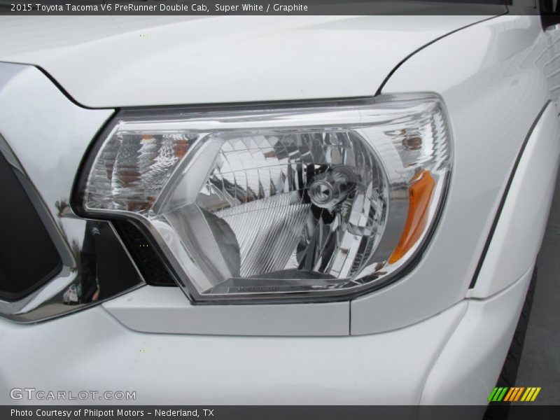 Super White / Graphite 2015 Toyota Tacoma V6 PreRunner Double Cab
