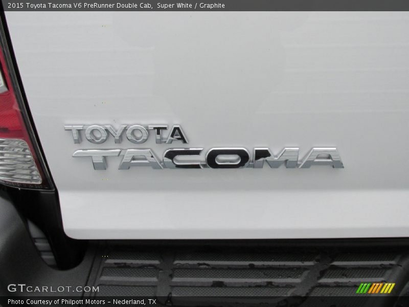 Super White / Graphite 2015 Toyota Tacoma V6 PreRunner Double Cab