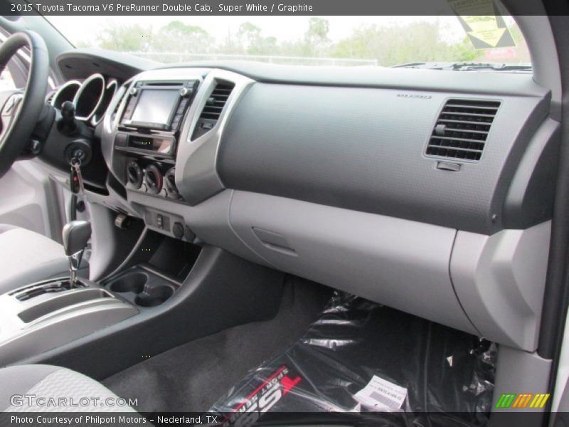 Super White / Graphite 2015 Toyota Tacoma V6 PreRunner Double Cab
