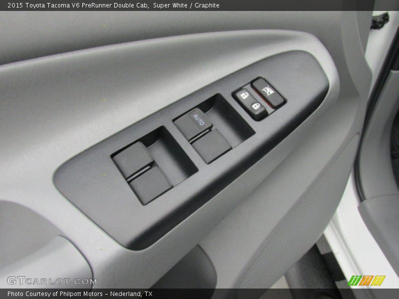 Super White / Graphite 2015 Toyota Tacoma V6 PreRunner Double Cab