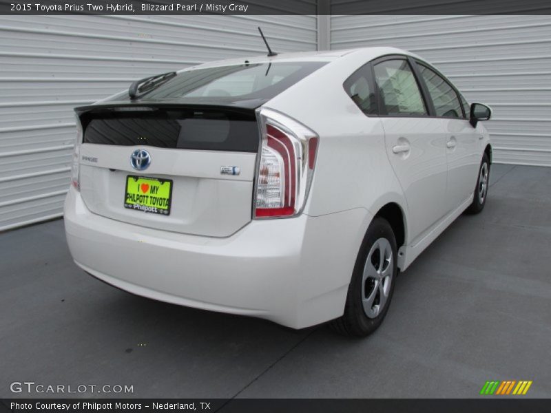 Blizzard Pearl / Misty Gray 2015 Toyota Prius Two Hybrid