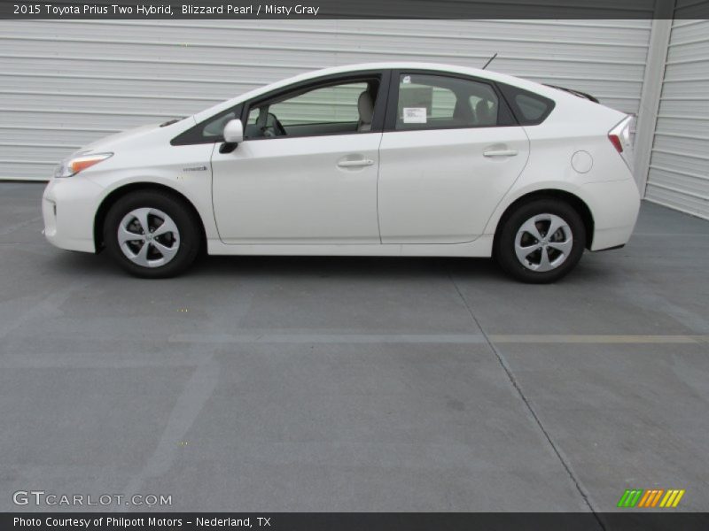 Blizzard Pearl / Misty Gray 2015 Toyota Prius Two Hybrid