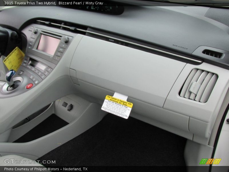 Blizzard Pearl / Misty Gray 2015 Toyota Prius Two Hybrid