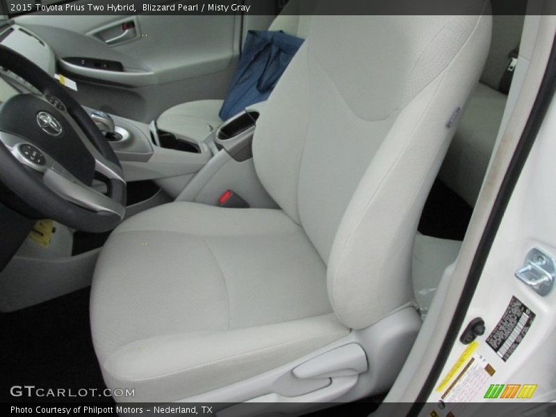 Blizzard Pearl / Misty Gray 2015 Toyota Prius Two Hybrid