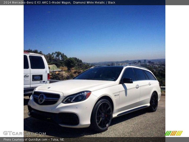 Diamond White Metallic / Black 2014 Mercedes-Benz E 63 AMG S-Model Wagon