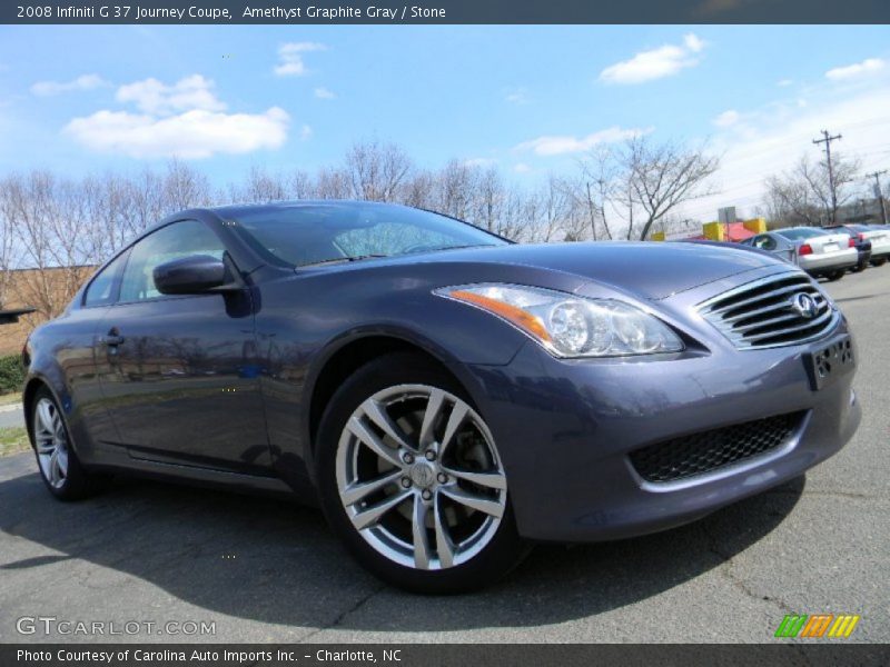 Amethyst Graphite Gray / Stone 2008 Infiniti G 37 Journey Coupe