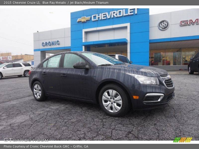 Blue Ray Metallic / Jet Black/Medium Titanium 2015 Chevrolet Cruze LS