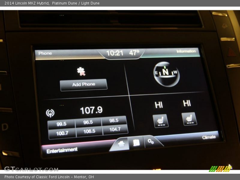 Controls of 2014 MKZ Hybrid