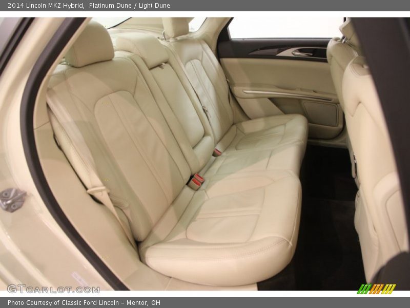 Rear Seat of 2014 MKZ Hybrid