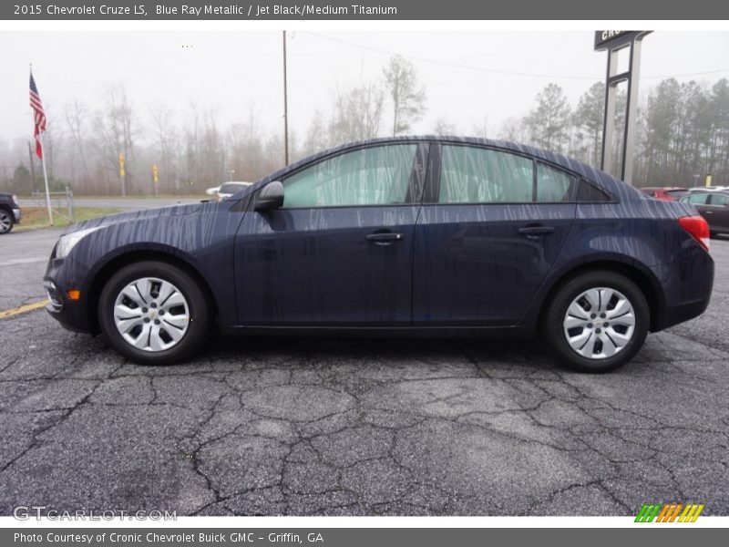 Blue Ray Metallic / Jet Black/Medium Titanium 2015 Chevrolet Cruze LS