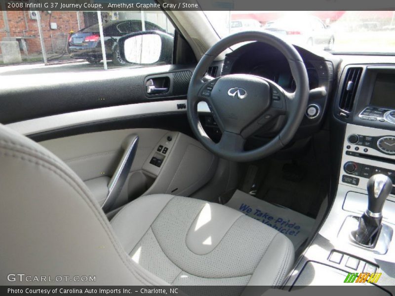 Amethyst Graphite Gray / Stone 2008 Infiniti G 37 Journey Coupe