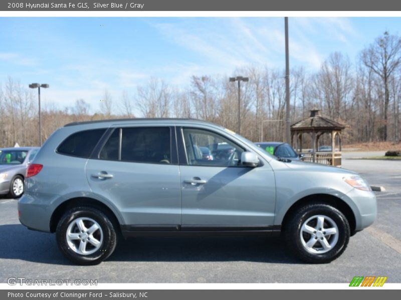 Silver Blue / Gray 2008 Hyundai Santa Fe GLS