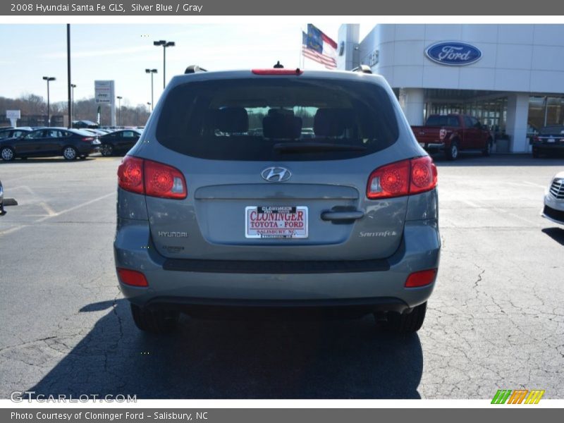 Silver Blue / Gray 2008 Hyundai Santa Fe GLS