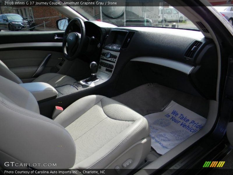 Amethyst Graphite Gray / Stone 2008 Infiniti G 37 Journey Coupe