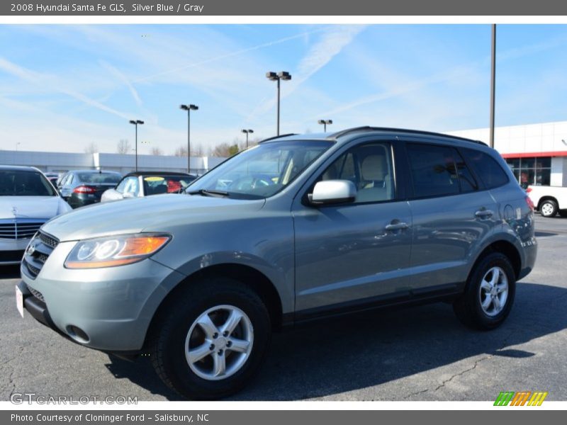 Silver Blue / Gray 2008 Hyundai Santa Fe GLS