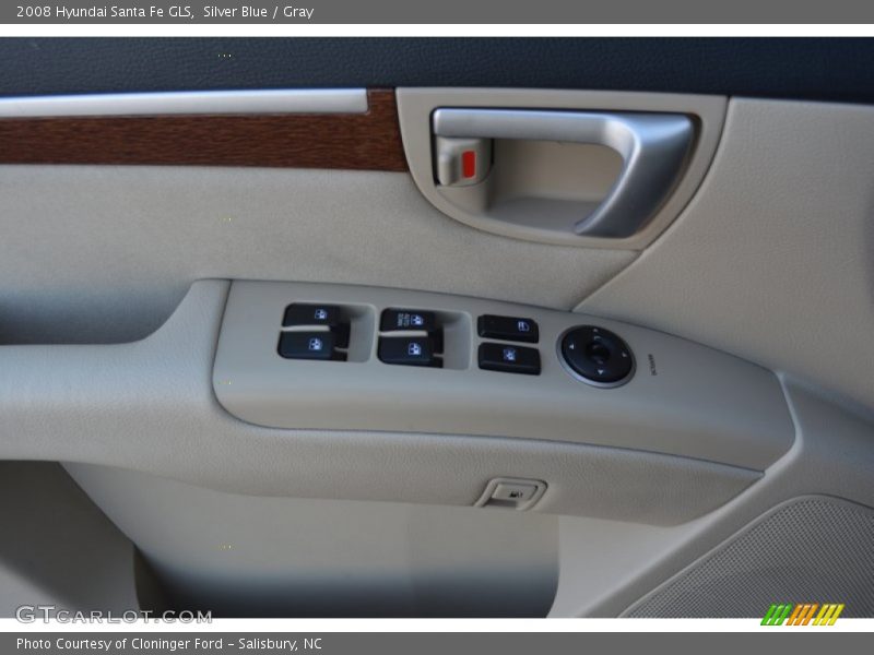 Silver Blue / Gray 2008 Hyundai Santa Fe GLS