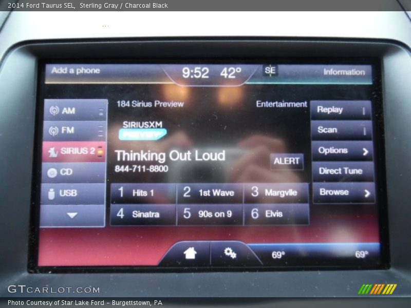 Sterling Gray / Charcoal Black 2014 Ford Taurus SEL